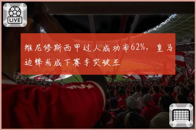 维尼修斯西甲过人成功率62%，皇马边锋或成下赛季突破王